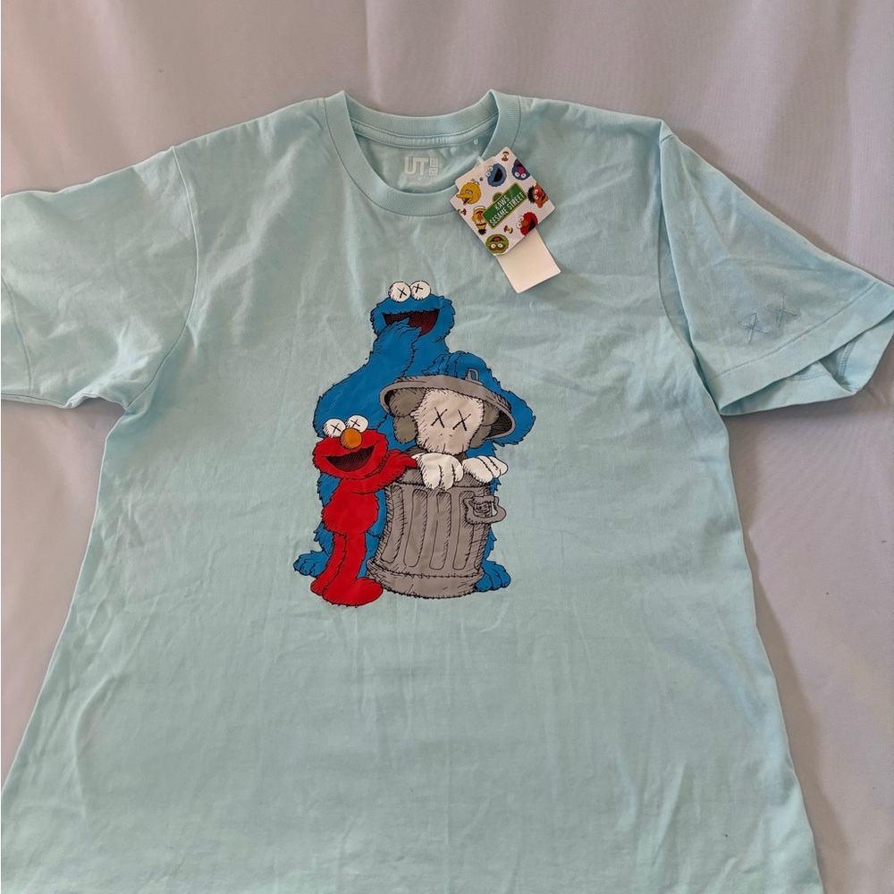 KAWS X UNIQLO Sesame Street - Companion Trash Can Tee